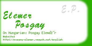elemer posgay business card